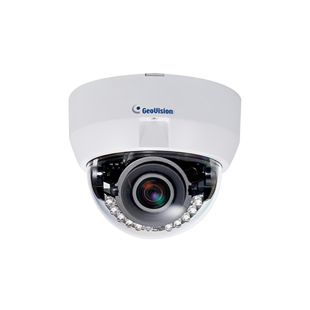 [DISCONTINUED] GV-EFD5101 Geovision 3~9mm Varifocal 30 FPS @ 2592 x 1944 Indoor IR Day/Night WDR Dome IP Security Camera 12VDC/PoE