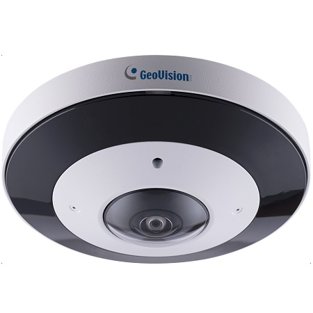 GV-GFER12800 Geovision 1.44mm 30FPS @ 12MP Outdoor Super Low Lux IR Day/Night WDR Fisheye Rugged IP Security Camera 12VDC/PoE