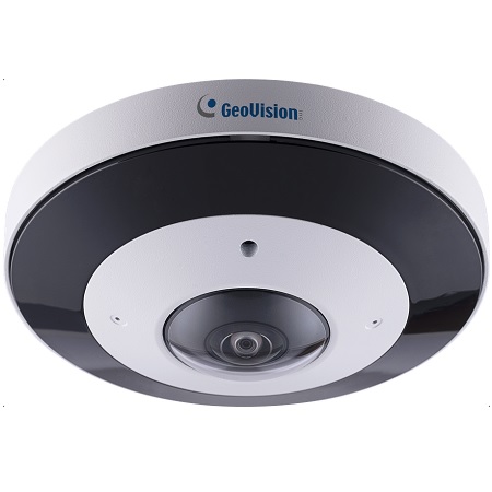 GV-GFER6900+256G Geovision 1.65mm 30FPS @ 6MP Outdoor Super Low Lux IR Day/Night WDR Fisheye Rugged IP Dome Security Camera 12VDC/PoE + 256GB Micro SD