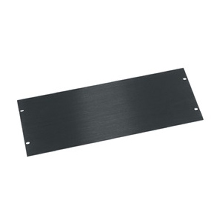 HBL4 Middle Atlantic 4 Space ( 7 Inch) 1/8 Inch Flat Aluminum Blank Panel, Black Brushed Finish