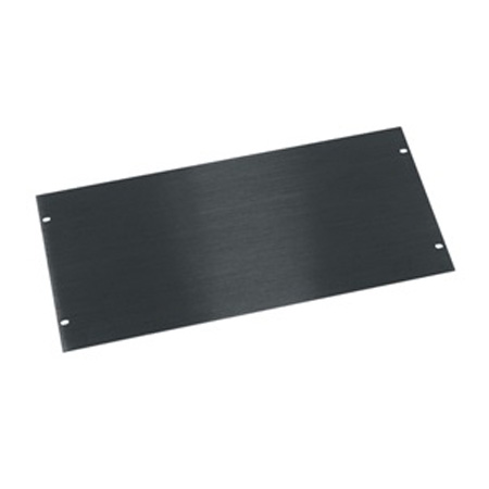 HBL5 Middle Atlantic 5 Space (8 3/4 Inch) 1/8 Inch Flat Aluminum Blank Panel, Black Brushed Finish