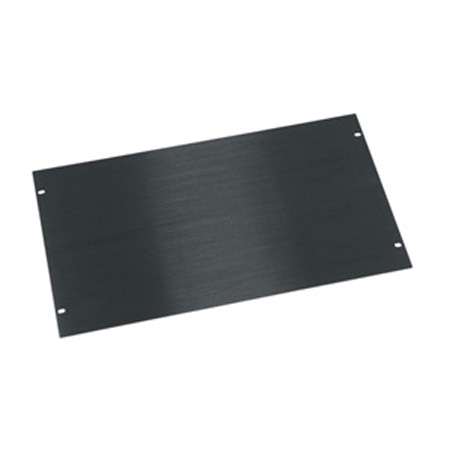 HBL6 Middle Atlantic 6 Space (10 1/2 Inch) 1/8 Inch Flat Aluminum Blank Panel, Black Brushed Finish