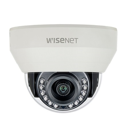 HCD-7020RA Hanwha Techwin 4.0mm 30FPS @ 4MP Indoor IR Day/Night WDR Dome AHD/Analog Security Camera 12VDC