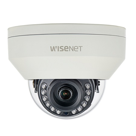 HCV-7030RA Hanwha Techwin 6.0mm 30FPS @ 4MP Outdoor IR Day/Night WDR Dome AHD/Analog Security Camera 12VDC