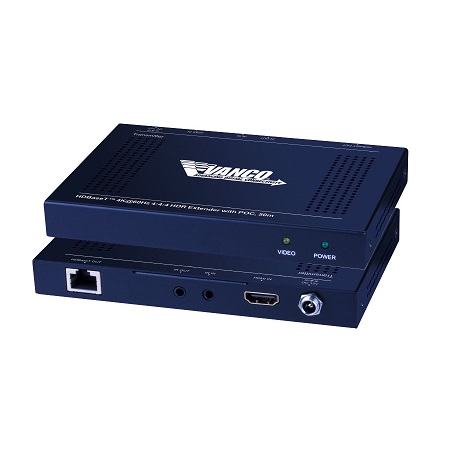 HDBT4K50 Vanco HDBaseT 4K/60Hz HDR 164ft./50m, 1080p 230ft./70m HDCP 2.2 Bi-Directional IR PoC