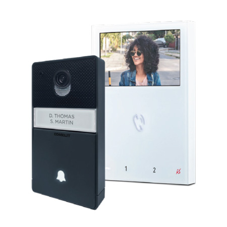 HFX-700B Comelit Bello Video Door Entry Monitor Kit with 4.3" Mini Hands-free Monitor