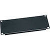 HRBL1 Middle Atlantic Half-Rack, 1 Space Flanged Aluminum Blank Panel, Black Powder Coat Finish