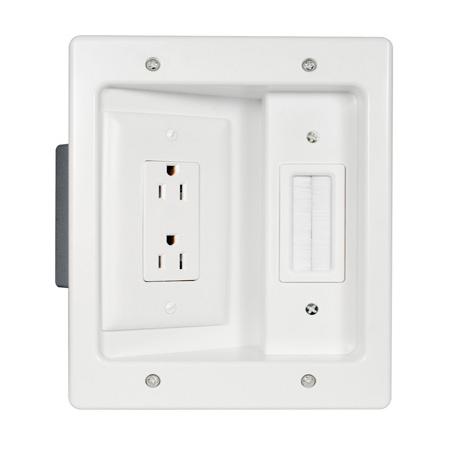 HT2102-WH-V1-02 Legrand On-Q Flat Panel TV Connection Kit – 2 Pack