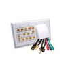 Show product details for HTWP64BW Vanco Wall Plate 6.2CH + 2G Bulk Cable White