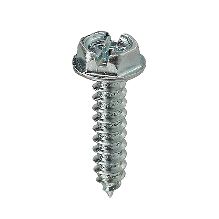 HWSMS101 L.H. Dottie 10 x 1" Slotted Hex Washer Head Sheet Metal Screws - Zinc Plated - Pack of 100