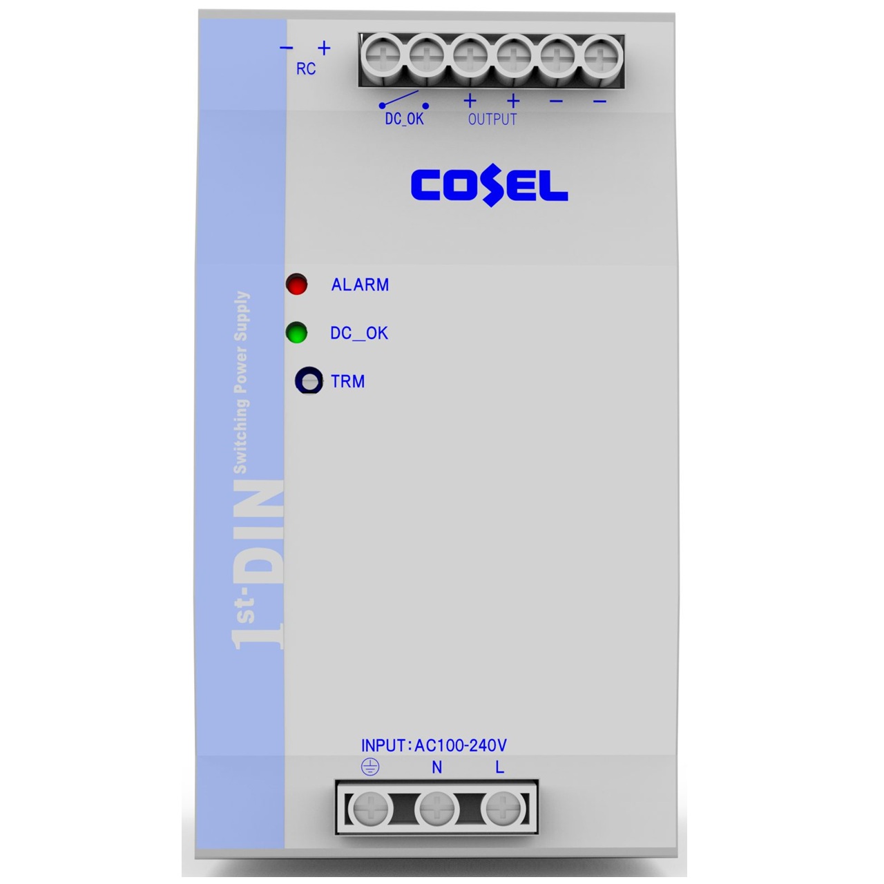 AT-IE048-480 Hanwha Vision 480W @48Vdc, Industrial AC/DC Power Supply, DIN Rail Mount