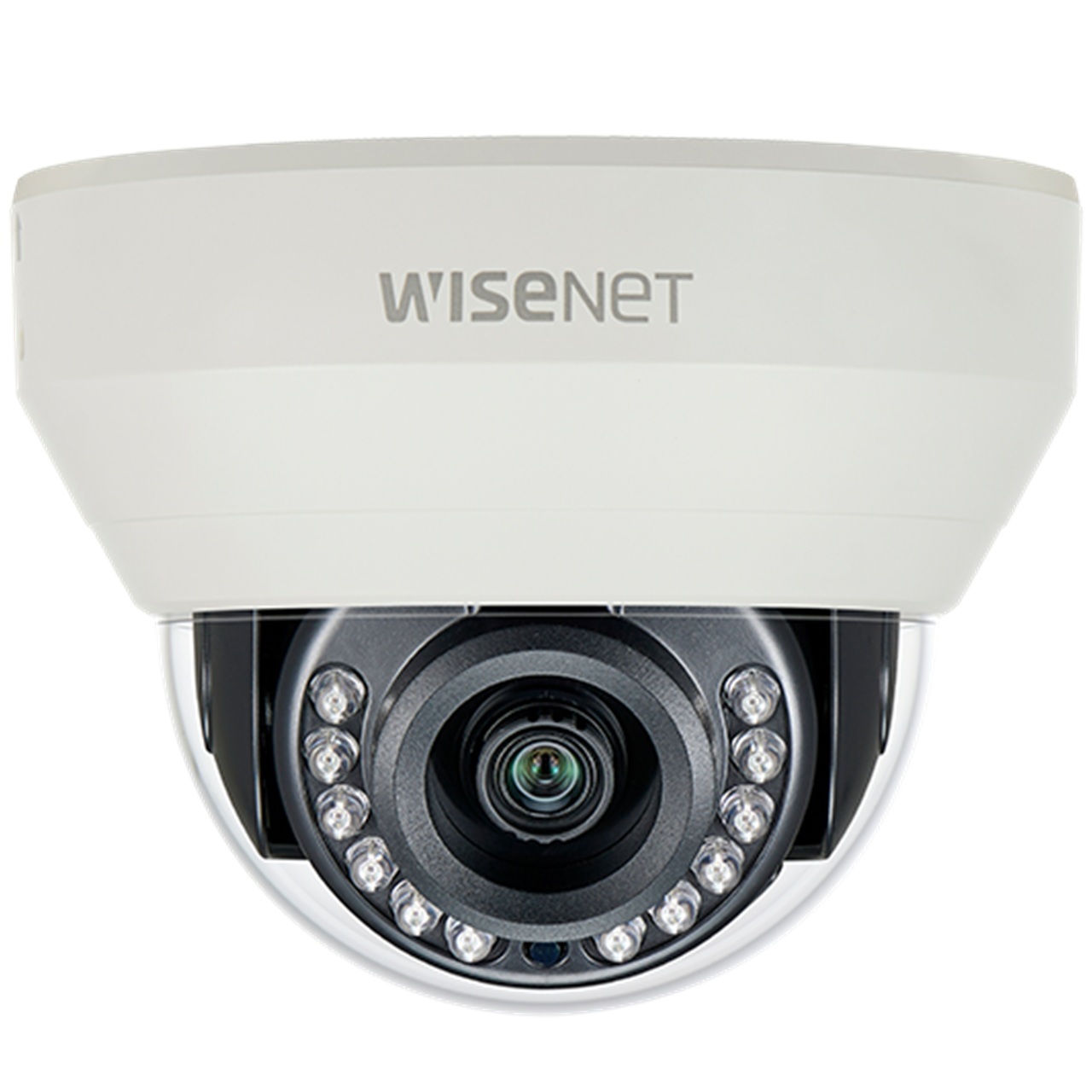 HCD-7010RA Hanwha Vision 2.8mm 30FPS @ 4MP Indoor IR Day/Night WDR Dome AHD/Analog Security Camera 12VDC