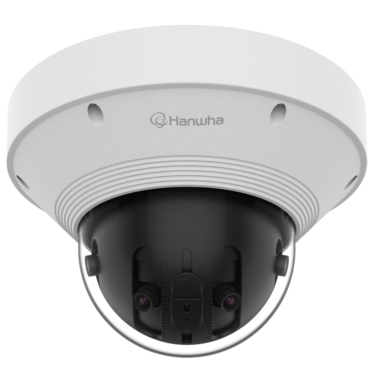 PNM-9022V Hanwha Vision 4x2.8mm 30FPS @ 8MP Outdoor Day/Night WDR Dome IP Security Camera 12VDC/POE