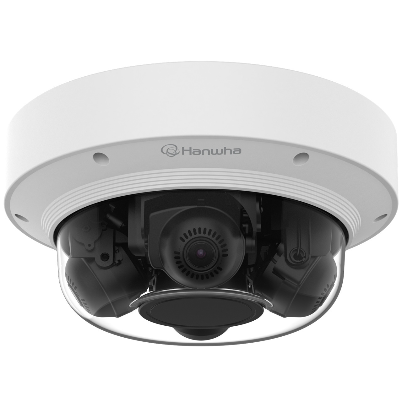 PNM-9084QZ1 Hanwha Vision 3~6mm Motorized 60FPS @ 8MP Outdoor Day/Night WDR Dome IP Security Camera HPoE