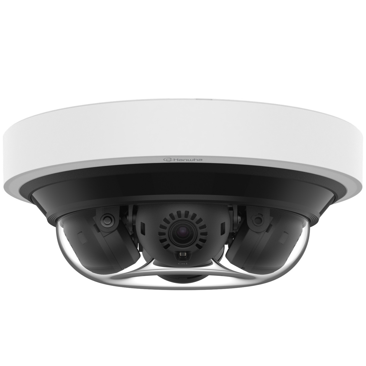 PNM-C16013RVQ Hanwha Vision 4 x 3.19mm 15 FPS @ 4MP Indoor/Outdoor IR Day/Night WDR Multi-directional Dome IP Security Camera PoE