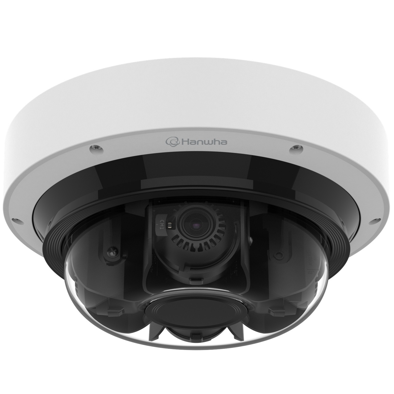 PNM-C16083RVQ Hanwha Vision 4 x 3.3-5.7mm @ 4MP Outdoor IR Day/Night WDR Multi-directional IP Security Camera PoE