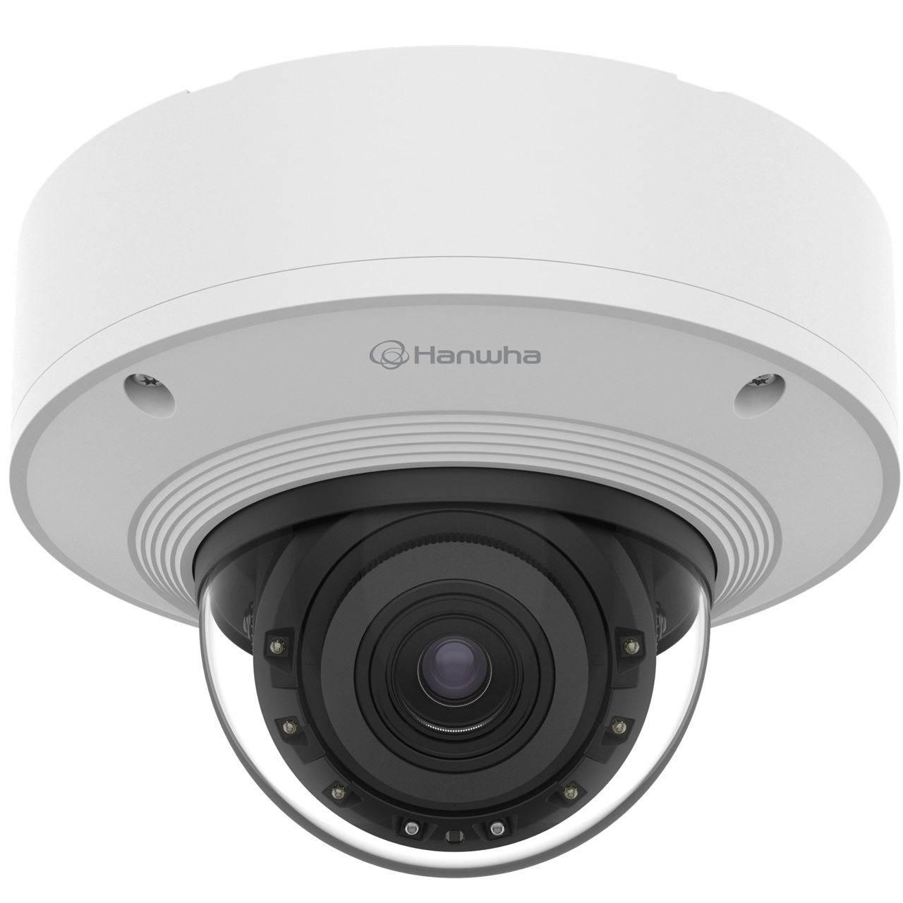 PNV-A6081R Hanwha Vision P Series 4.38-9.33mm Motorized 120FPS @ 2MP Outdoor IR Day/Night WDR Dome IP Security Camera 12VDC/PoE