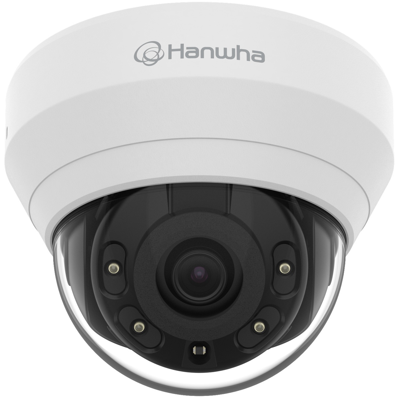 QND-6012R Hanwha Vision Q Series 2.8mm 30FPS @ 2MP Indoor IR Day/Night WDR Dome IP Security Camera 12VDC/PoE