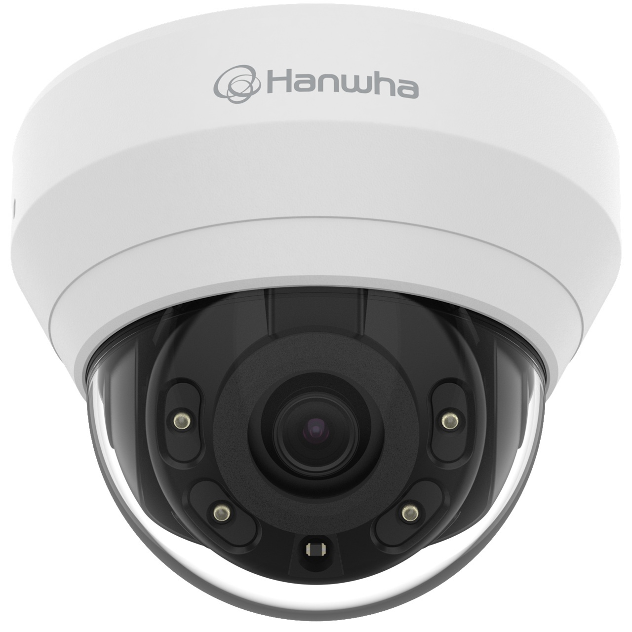 QND-6012R1 Hanwha Vision Q Series 2.8mm 30FPS @ 2MP Indoor IR Day/Night WDR Dome IP Security Camera 12VDC/PoE