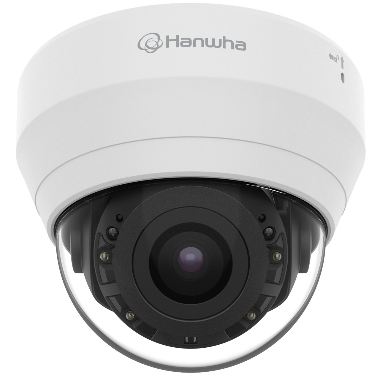 QND-6082R1 Hanwha Vision Q Series 3.2-10mm Motorized 30FPS @ 1080p Indoor IR Day/Night WDR Dome IP Security Camera 12VDC/PoE