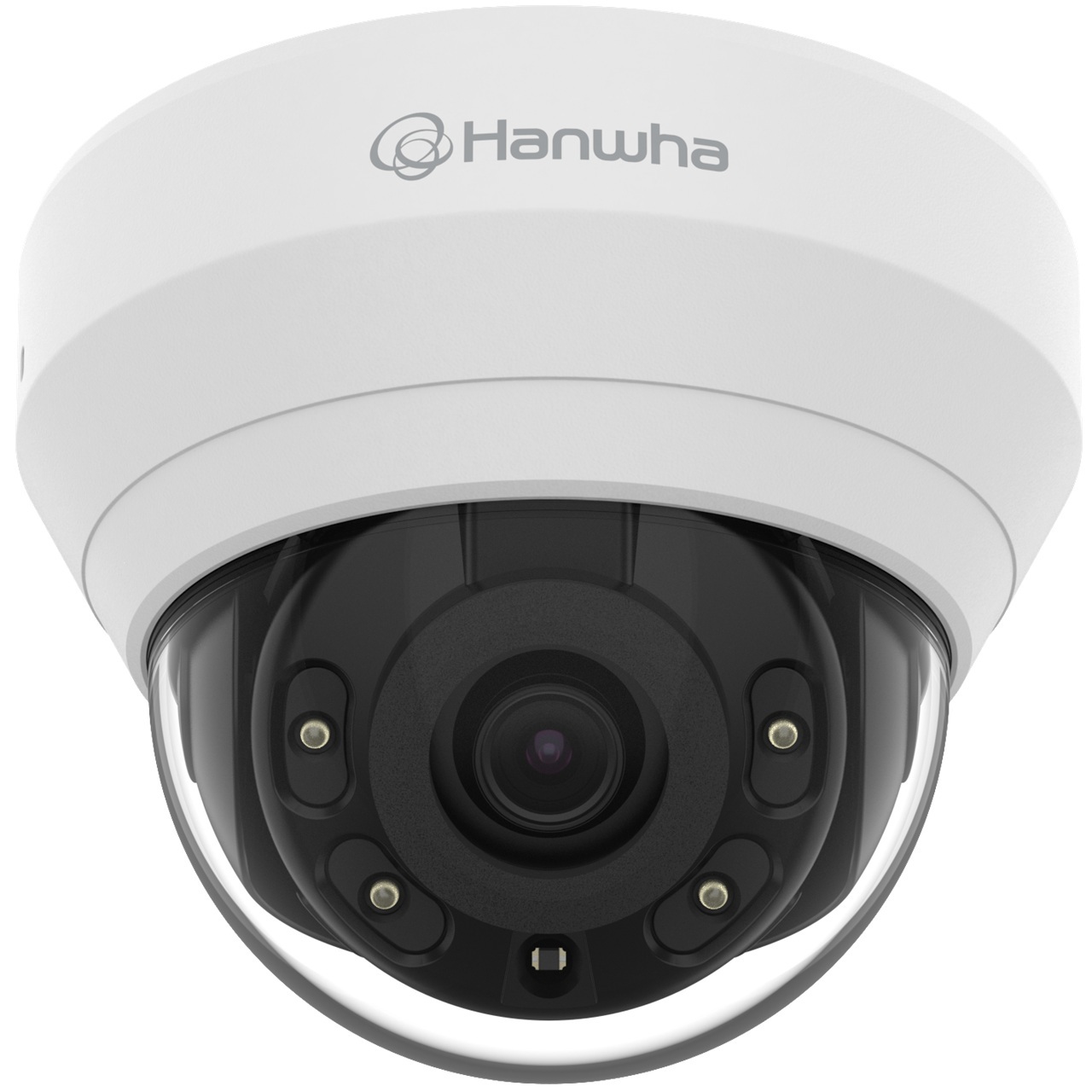 QND-7012R Hanwha Vision Q Series 2.8mm 30FPS @ 4MP Indoor IR Day/Night WDR Dome IP Security Camera 12VDC/PoE
