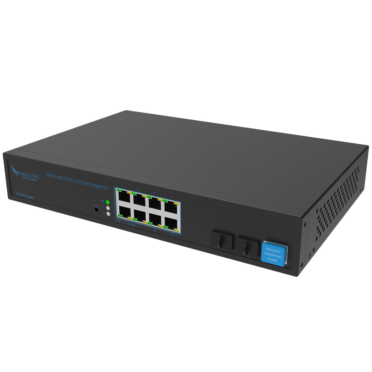 SKY-SW10g-001 Hanwha Vision Wisenet SKY 8 Port PoE+ Network Switch
