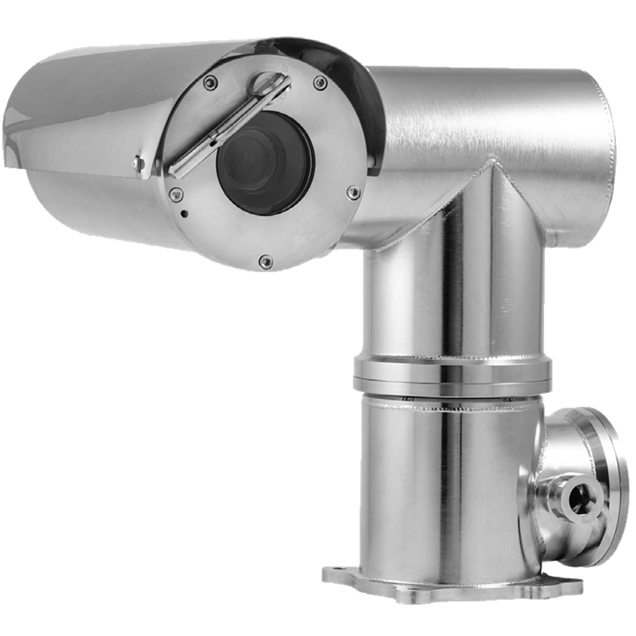TNU-X6320A1WT1-M Hanwha Vision 4.44-142.6mm 32x Optical Zoom 60FPS @ 2MP Day/Night WDR Explosion Proof PTZ IP Security Camera 24 VAC Wiper - INMETRO