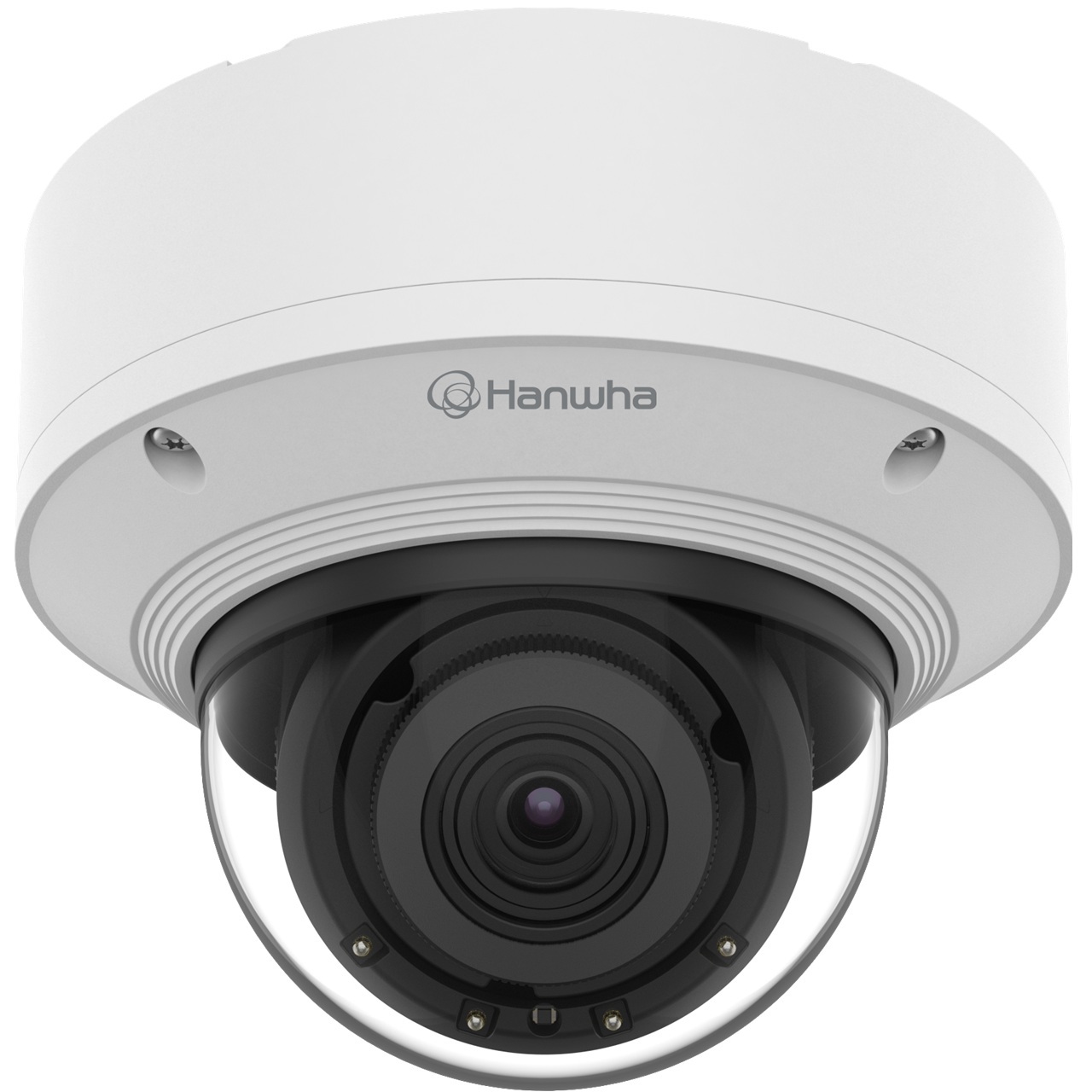 XND-8081RV Hanwha Vision X Series 3.6-9.4mm Motorized 60FPS @ 5MP Indoor IR Day/Night WDR Dome IP Security Camera 12VDC/POE