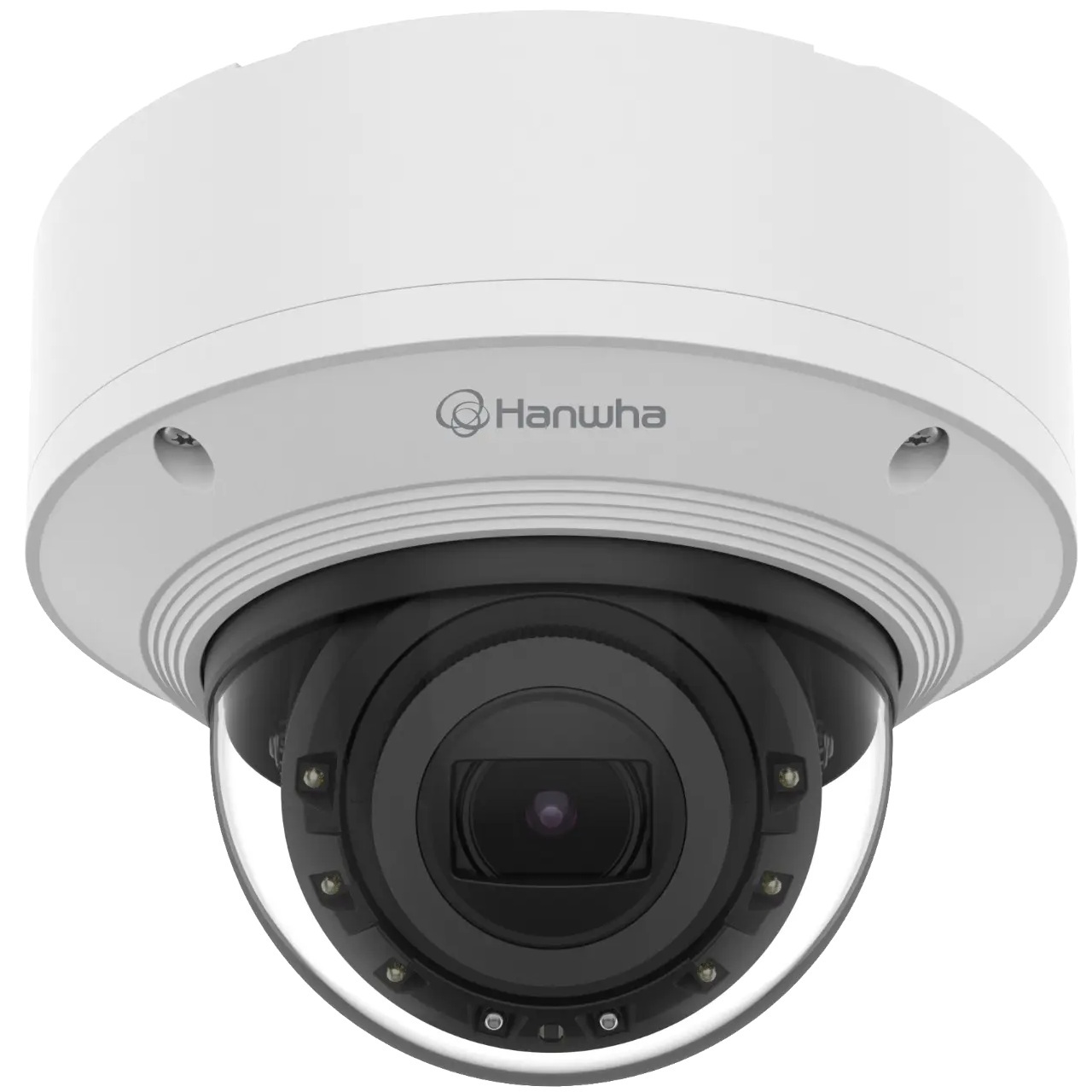 XND-9083RV Hanwha Vision X Series 4.4~9.3mm Motorized 30FPS @ 4K Indoor IR Day/Night WDR Dome IP Security Camera 12VDC/PoE