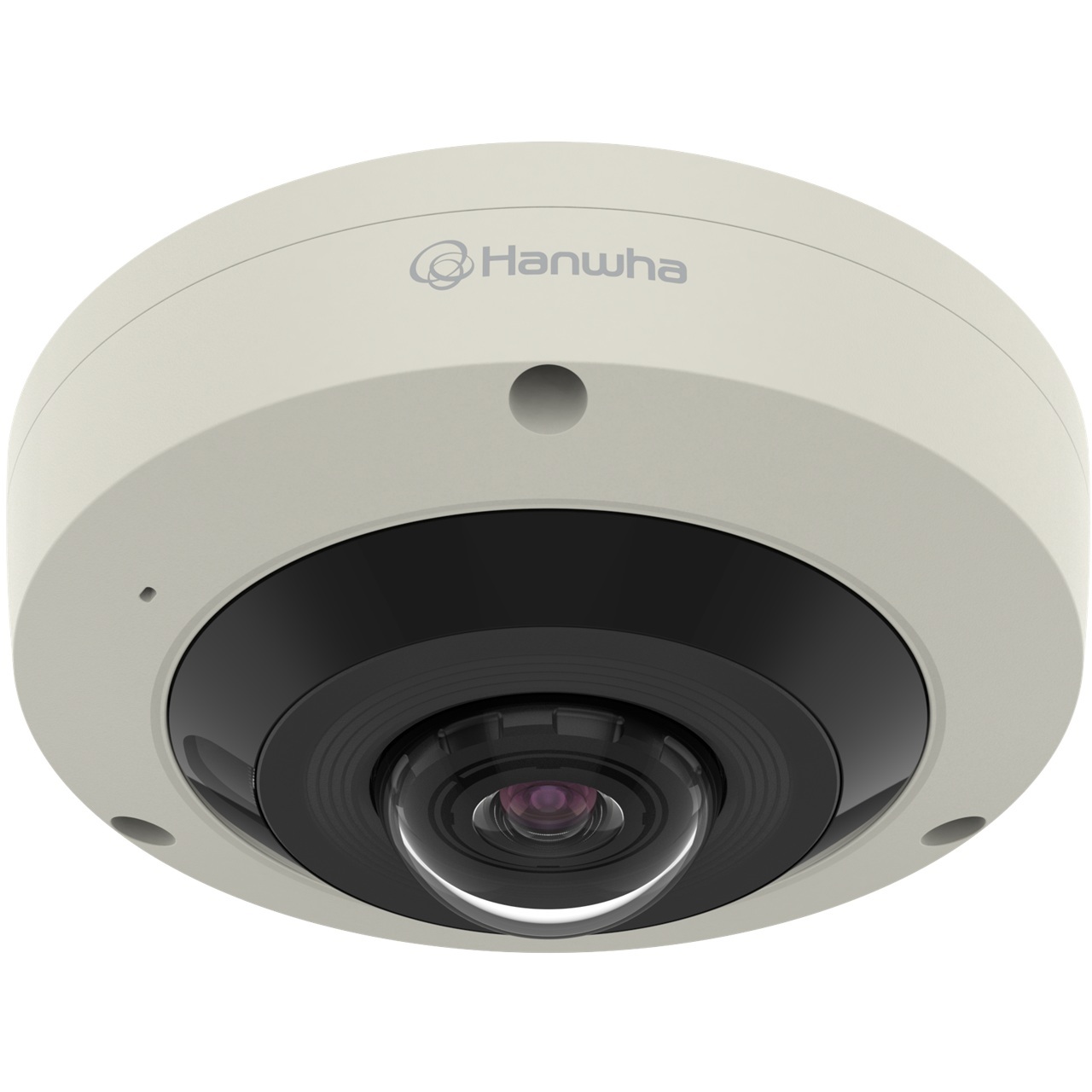 XNF-8010RV Hanwha Vision X Series 1.6mm 30FPS @ 6MP Outdoor IR Day/Night WDR Fisheye IP Security Camera 12VDC/POE