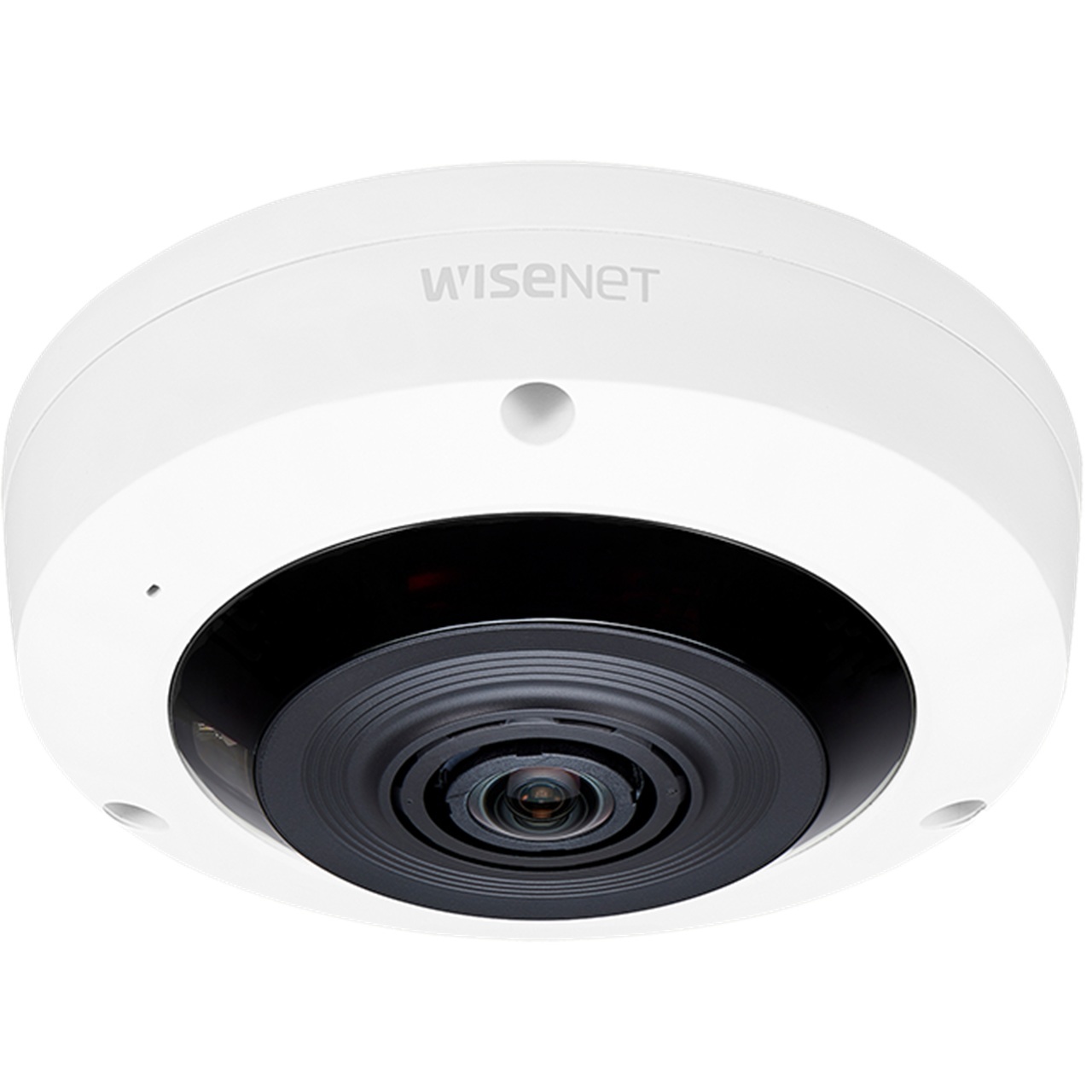 XNF-8010RW Hanwha Vision X Series 1.6mm 30FPS @ 6MP Indoor Day/Night WDR Fisheye IP Security Camera 12VDC/PoE