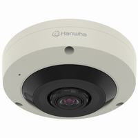 XNF-8010R Hanwha Vision X Series 1.6mm 30FPS @ 6MP Outdoor IR Day/Night WDR Fisheye IP Security Camera 12VDC/POE