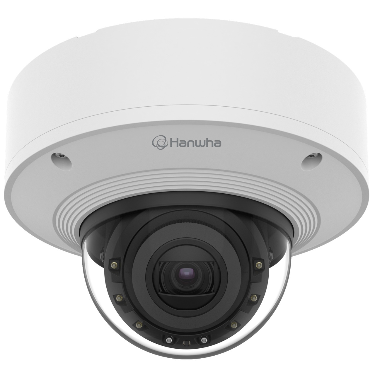 XNV-9082R Hanwha Vision X Series 2.8~8.4mm Motorized 30FPS @ 8MP Outdoor IR Day/Night WDR Dome IP Security Camera 12VDC/24VAC/PoE