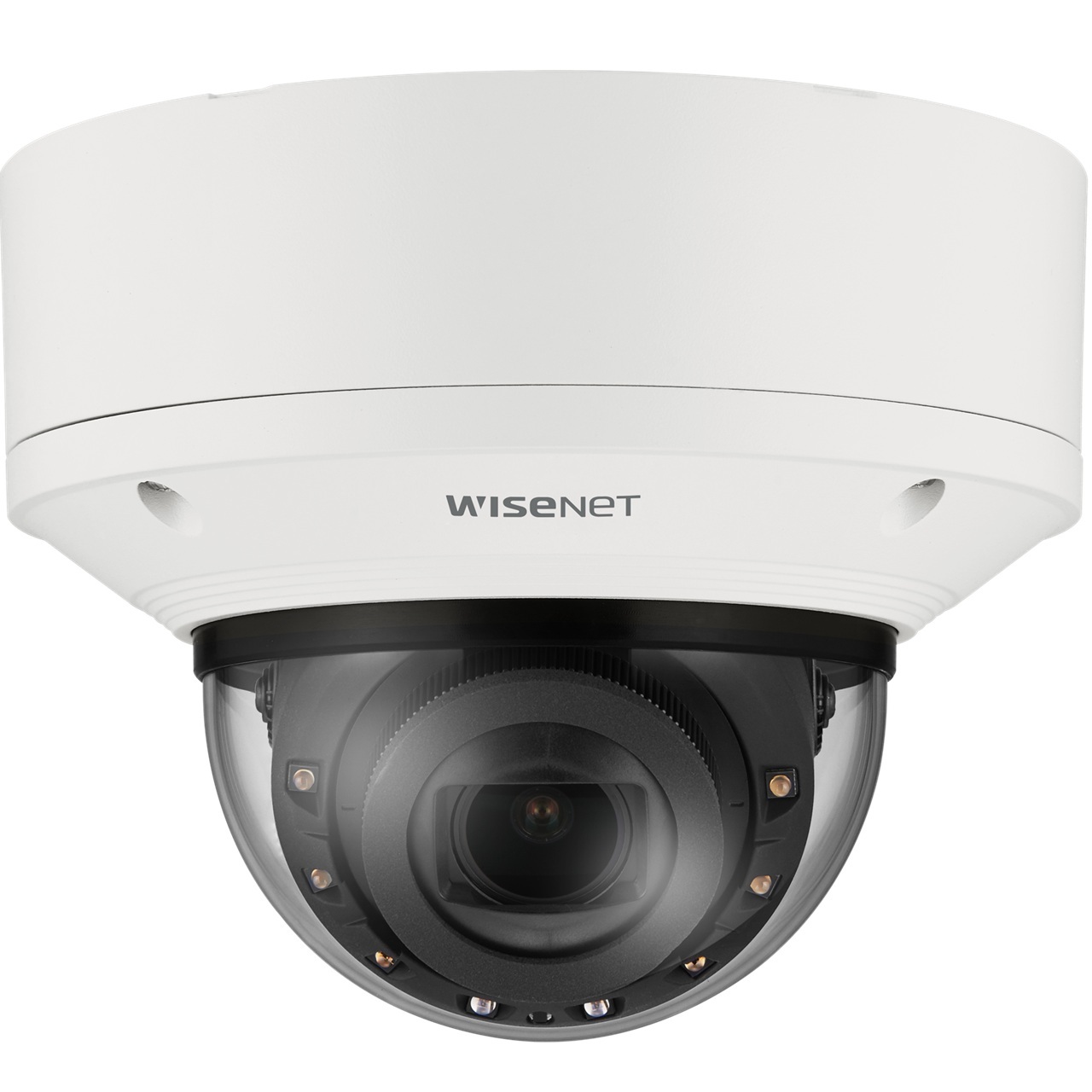 XNV-9083R Hanwha Vision X Series 4.4~9.3mm Motorized 30FPS @ 4K Outdoor IR Day/Night WDR Dome IP Security Camera 12VDC/PoE