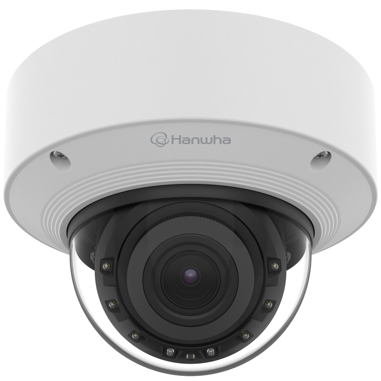 XNV-C8083R Hanwha Vision X Series 4.4-9.3mm Motorized 30FPS @ 6MP Outdoor IR Day/Night WDR Dome IP Security Camera 12VDC/PoE