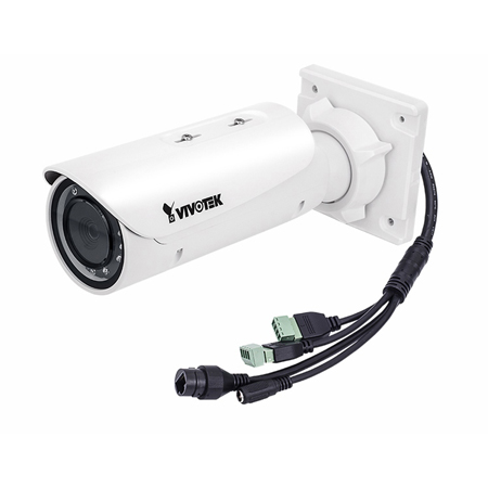 [DISCONTINUED] IB836BA-HT Vivotek 2.8-12mm Varifocal 30FPS @ 1920 x 1080 Outdoor IR Day/Night WDR Bullet IP Security Camera 12VDC/PoE