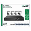 INVID-K41T54-DUAL InVid Tech 4 Channel NVR Kit 80Mbps Max Throughput - 2TB w/ Built-in 4 Port PoE and 4 x 4MP 2.8mm Outdoor IR Turret IP Security Cameras