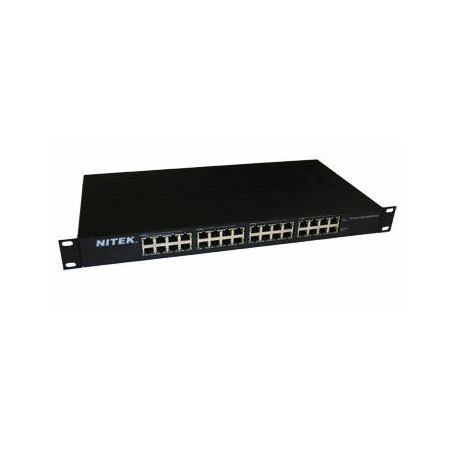 IP1648 Nitek PoE Inserter - 16 Port Rack Mount Mid Span Injector 15.4 Watts per Channel