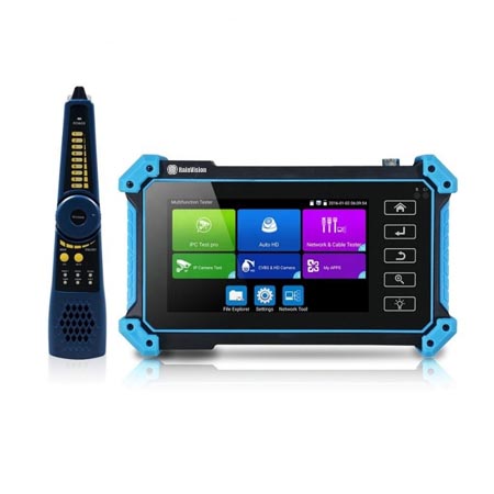 IPHDOC-5IN-4K Rainvision 5" Portable Touch Screen Test Monitor w/ Built-in Wifi H.265 4K - HD-TVI / HD-CVI / AHD / Analog and IP plus Network Cable Tester