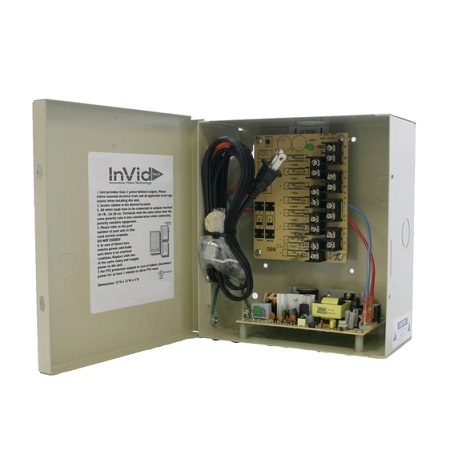 IPS-DCR16-8-2UL InVid Tech Master Power Supply Regulated 12VDC 16 Channel 8 AMPs 1.5A PTC