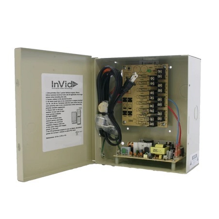 IPS-DCR4-8-2UL InVid Tech Master Power Supply Regulated 12VDC 4 Channel 8 AMPs 2.5A PTC