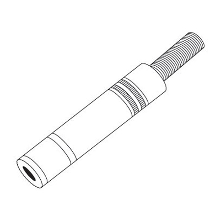 J19X Vanco Connector 1/4" Jack Stereo 3C Cable Metal