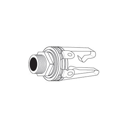 J3X Vanco Connector 1/4" Jack Stereo NC Chassis Mount