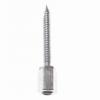 JH952-100 Platinum Tools 3/8-16 Male Coupler with 2" Sharp Point Wood Screw - 100 Pack