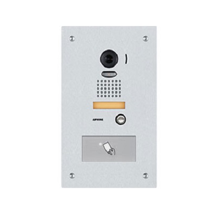 JP-DVF-HID Aiphone JP Fl. MNT CLR VNDLDr STN and SS With Embedded HID Proxpoint Plus Reader