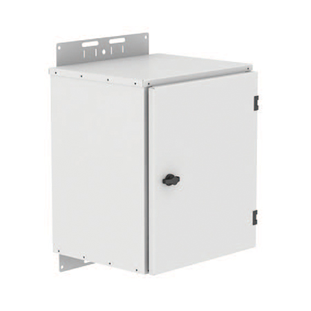 KBC-AL2-ENC KBC Networks 14" D x 16" W x 19" H NEMA 4X Powder-coated Aluminum Enclosure with Space for 4 x 120Ah equivalent LiFePo4 or 2 x 100Ah SLA batteries - Batteries Not Included