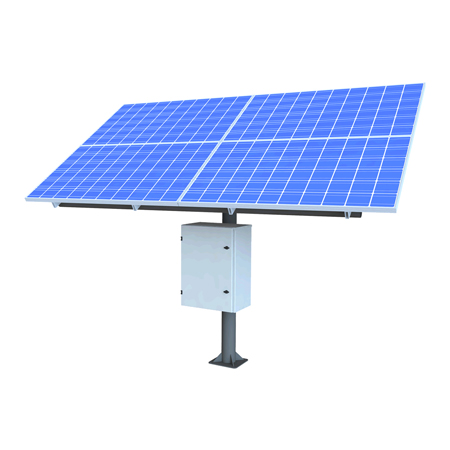 KBC-AL5-1200W KBC Networks 1200 Watt Advanced Remote Power Kit with 4 x 300W Solar Panels, 13" D x 22" W x 30" D Powder-Coated Aluminum Enclosure and Adjustable Mount for Top of Pole