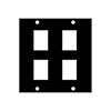 Show product details for KEY-4 Middle Atlantic UCP Module, Fits 4 Keystone Connectors