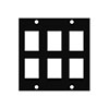Show product details for KEY-6 Middle Atlantic UCP Module, Fits 6 Keystone Connectors