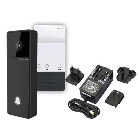 KITVISTO/C Comelit Visto WiFi Video Doorbell Camera Kit with Bell and Adapter